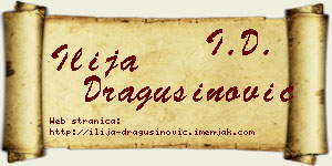 Ilija Dragušinović vizit kartica